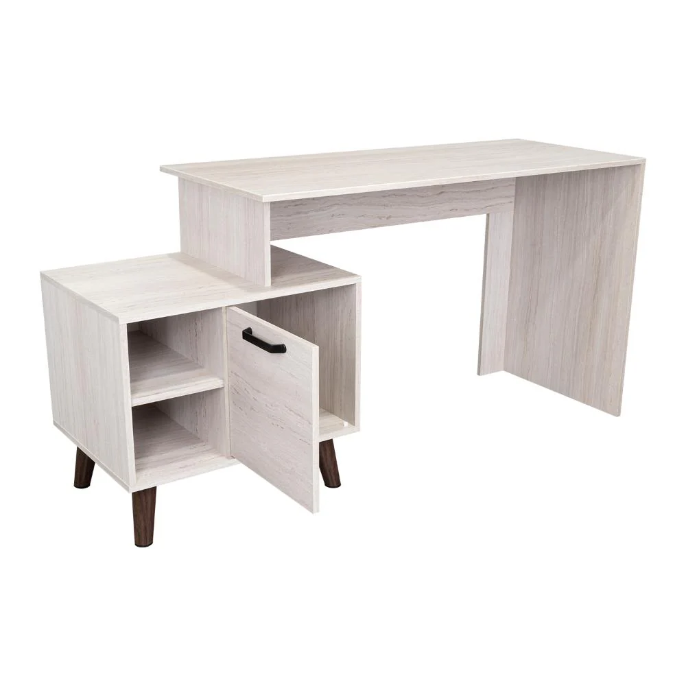 Escritorio Lera, Tivoli, con puerta batiente para almacenar libros - Imagen 8