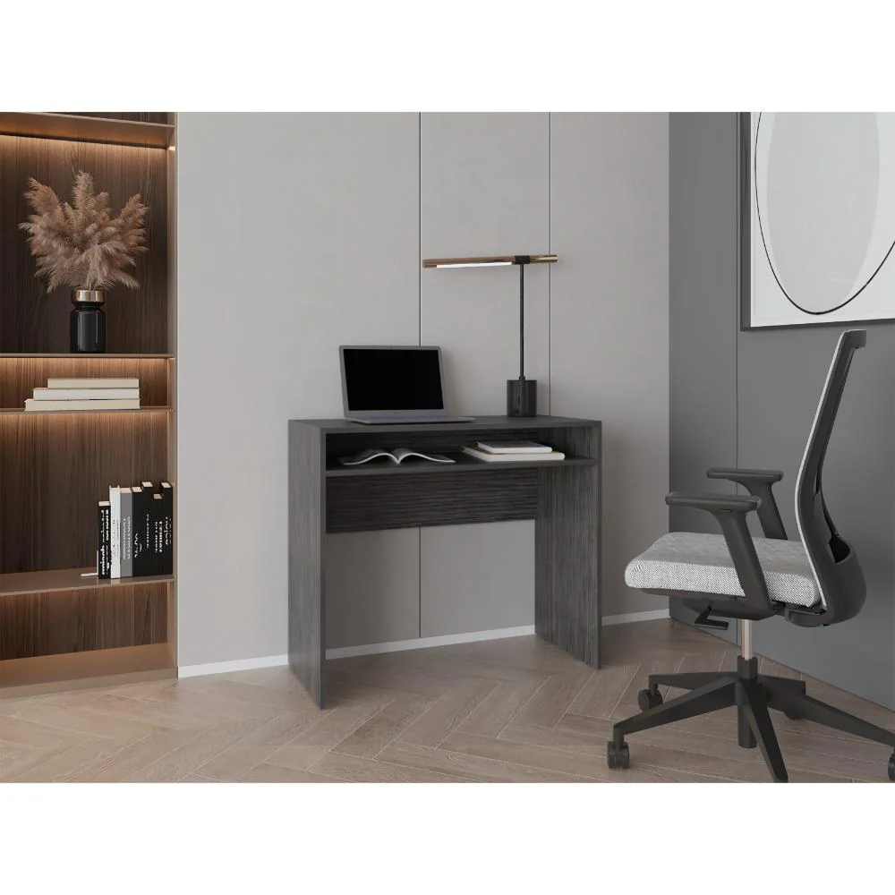 Escritorio Estelar, Roble Gris, Cuenta con un entrepaño - Imagen 3
