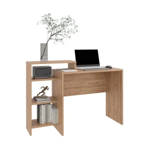 Escritorio Estelar Plus, Miel, cuenta con tres entrepaños laterales