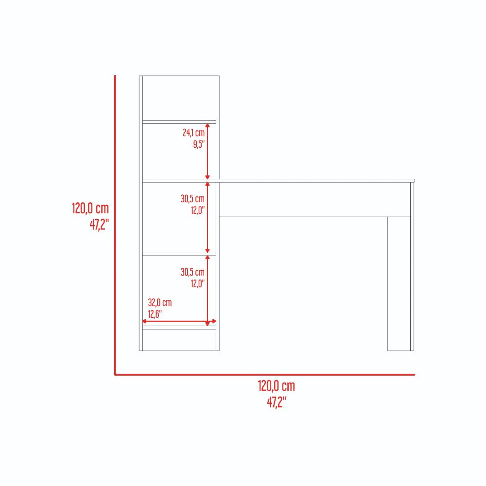 Escritorio Vilna, Grafito, con Amplia Superficie de Trabajo Madera RH - Imagen 7