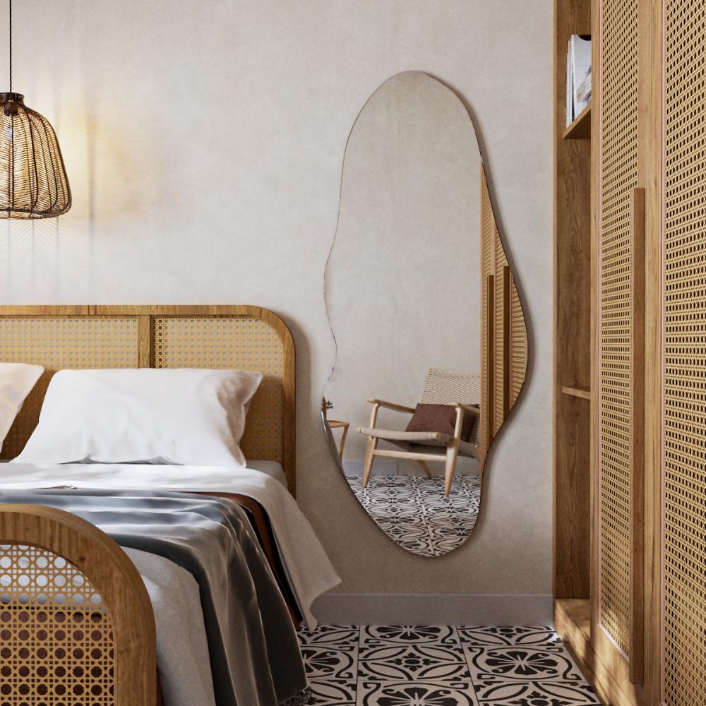 Espejo Irregular Blue, Gris, Diseño Moderno - Imagen 2