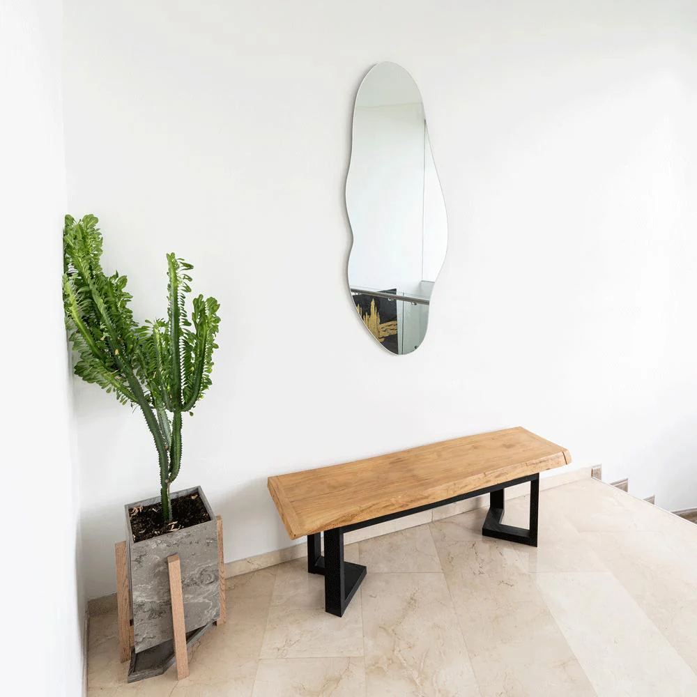 Espejo Irregular Blue, Gris, Diseño Moderno - Imagen 5