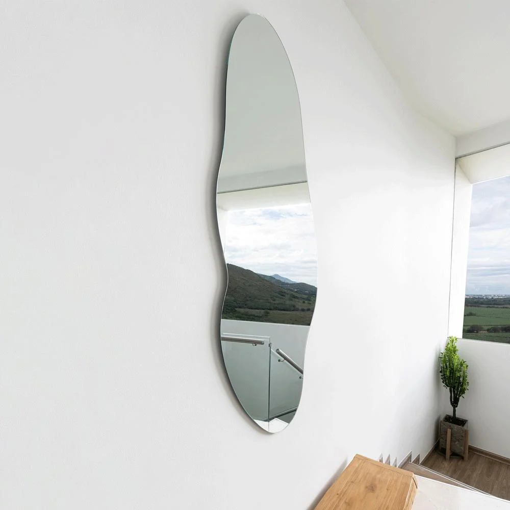 Espejo Irregular Blue, Gris, Diseño Moderno - Imagen 7