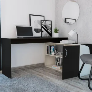 Escritorio En L Axis, Wengue y Niebla ZF