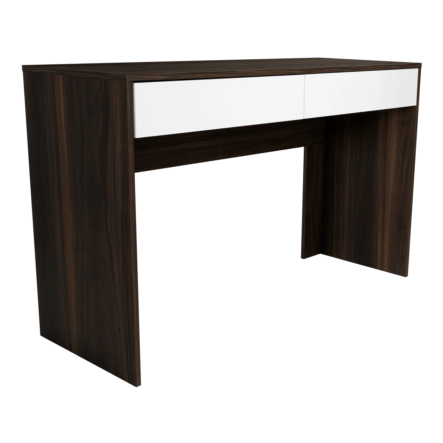 Escritorio Mantis, Nogal y Blanco, con Dos Cajones - Imagen 5