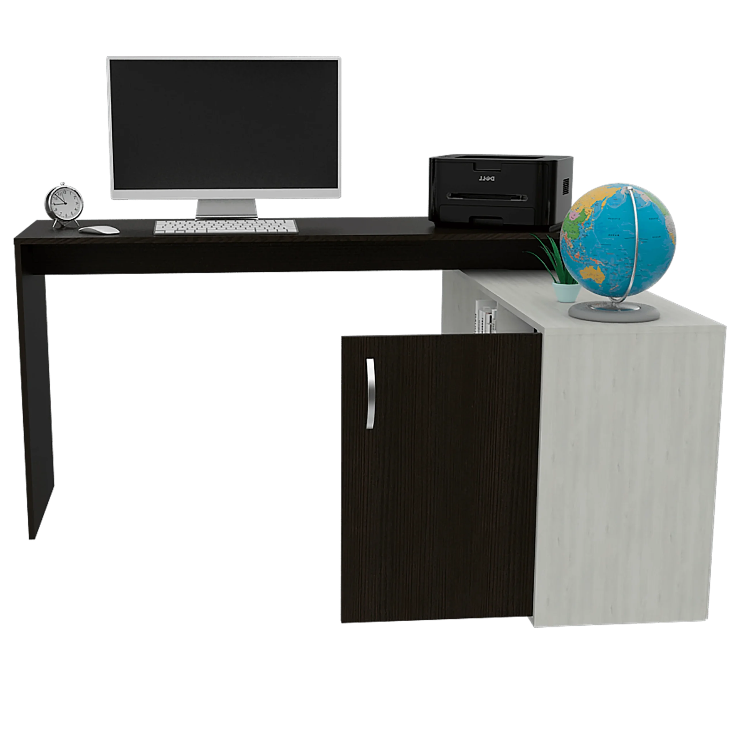 Escritorio En L Axis, Wengue y Blanco Artiko - Imagen 4