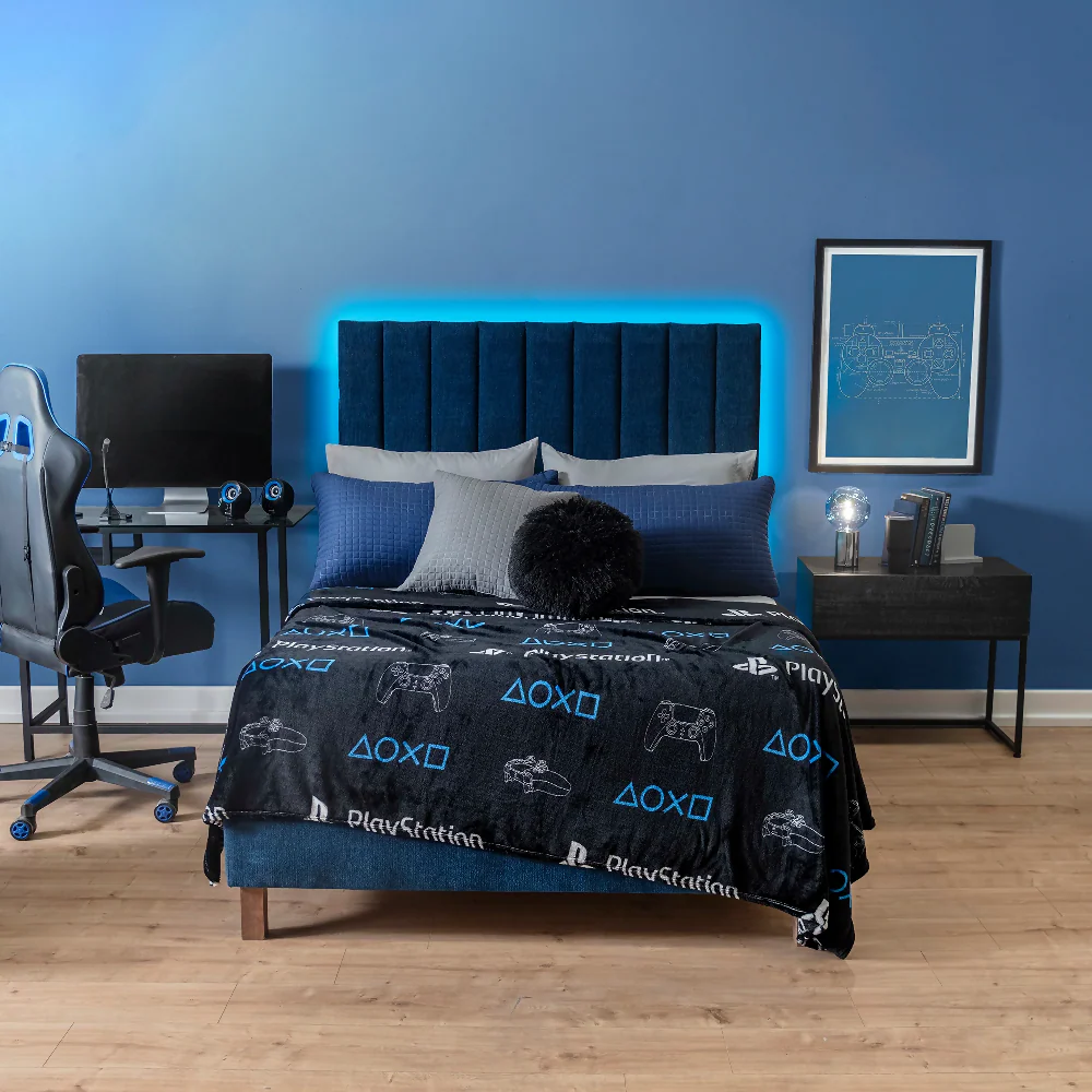 Cobija Ligera Play Station, para cama Sencilla y Doble, de 180x220 cm