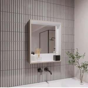 Gabinete de Baño Mesu, Bardolino y Blanco, con espacios para ubicar objetos