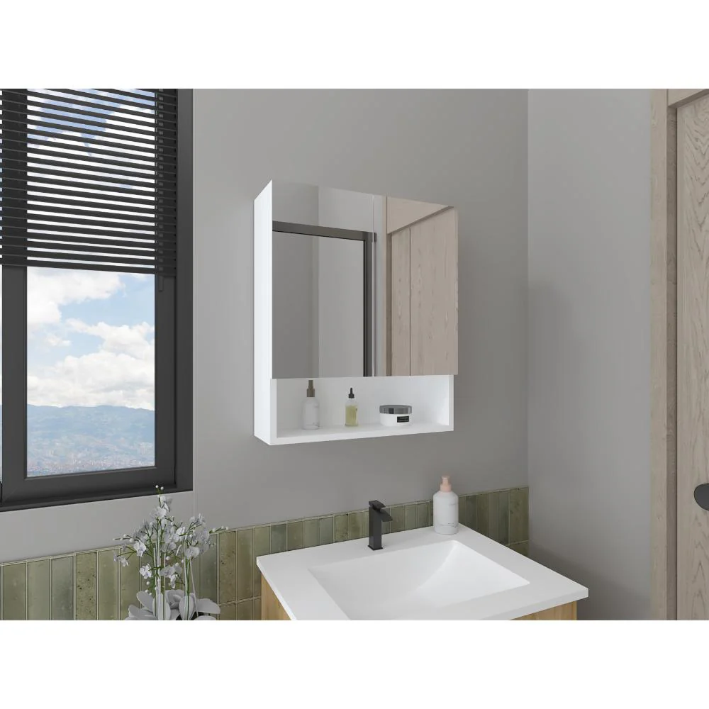 Gabinete de Baño Wanda, Blanco, con dos puertas y tres entrepaños ZF - Imagen 2