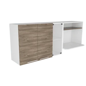 Gabinete Superior Viltex, Milan y Blanco, Incluye Locero y Portavasos ZF