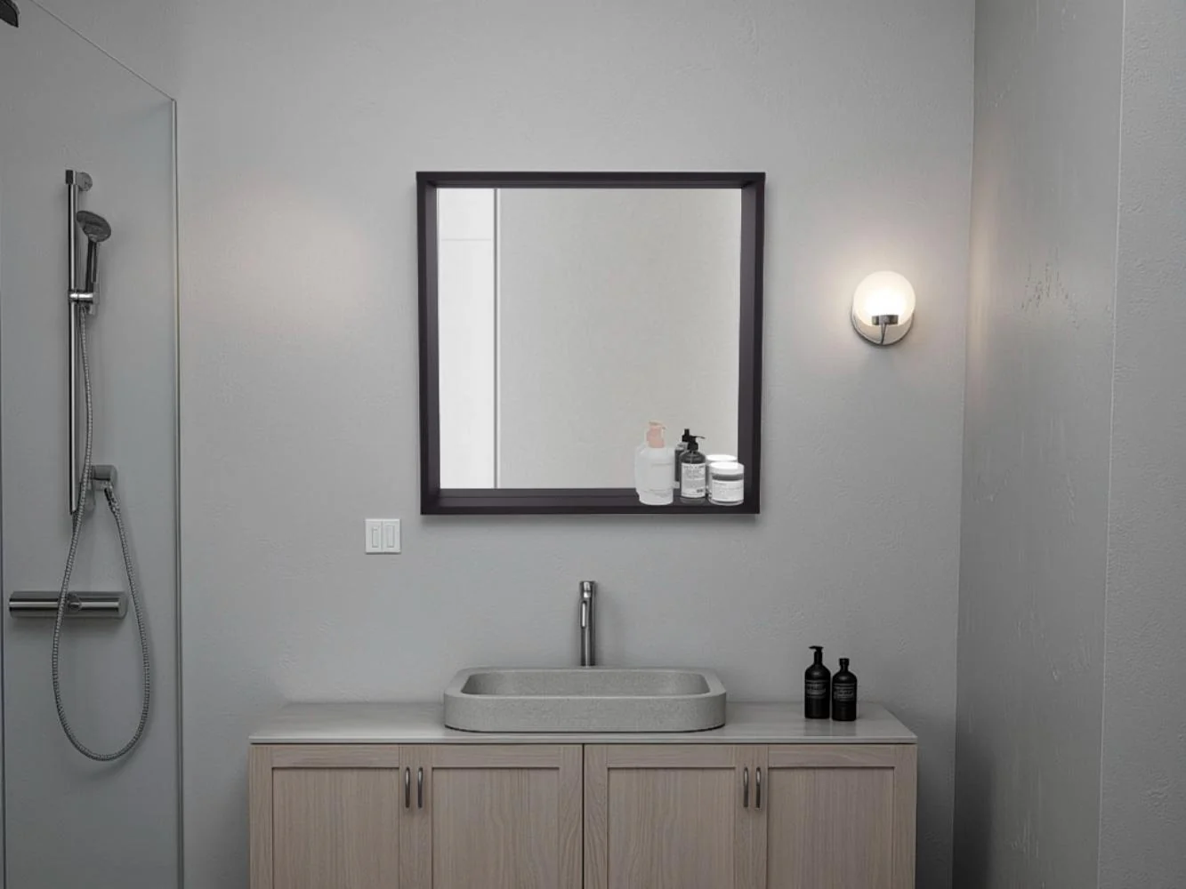 Espejode Baño Dakota, Wengue, Espejo de baño, diseño moderno ZF - Imagen 3