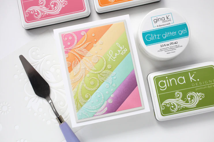 Gina K Designs Glitz Glitter Gel White / Gel Diamantina Blanca - Imagen 2