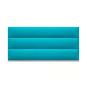 Cabecero Semidoble 120x60 Modulos Horizontales Turqueza Sintetico