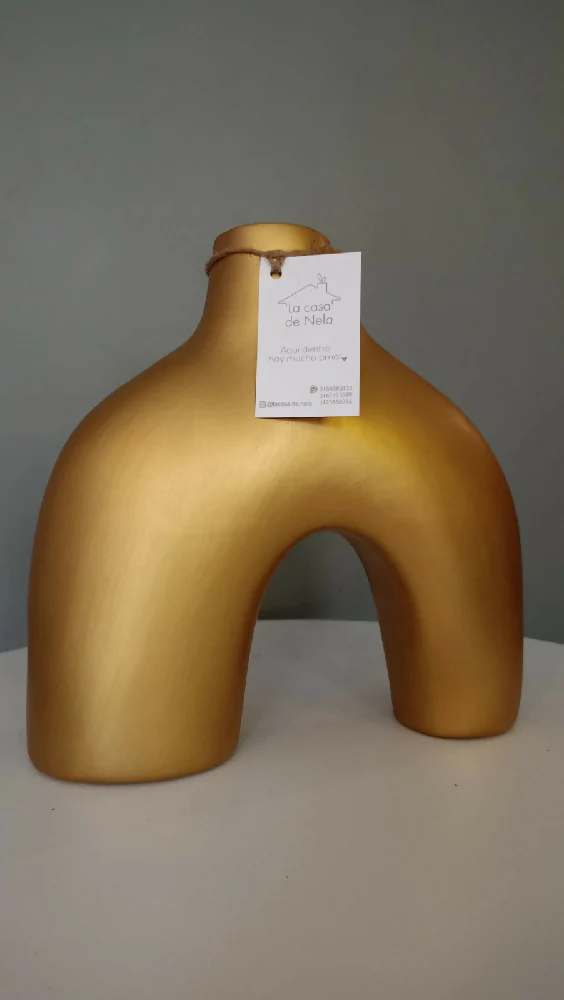 Florero Esencia dorado en cerámica