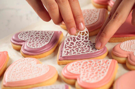 Hearts Confectioner's Mat / Plantillas Pastas de Azúcar Corazones - Imagen 2