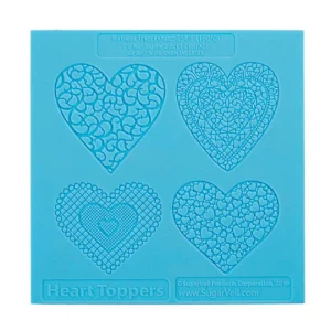 Hearts Confectioner's Mat / Plantillas Pastas de Azúcar Corazones