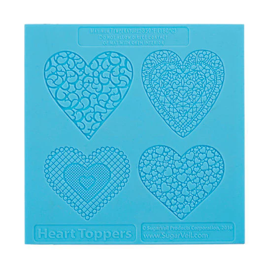 Hearts Confectioner's Mat / Plantillas Pastas de Azúcar Corazones