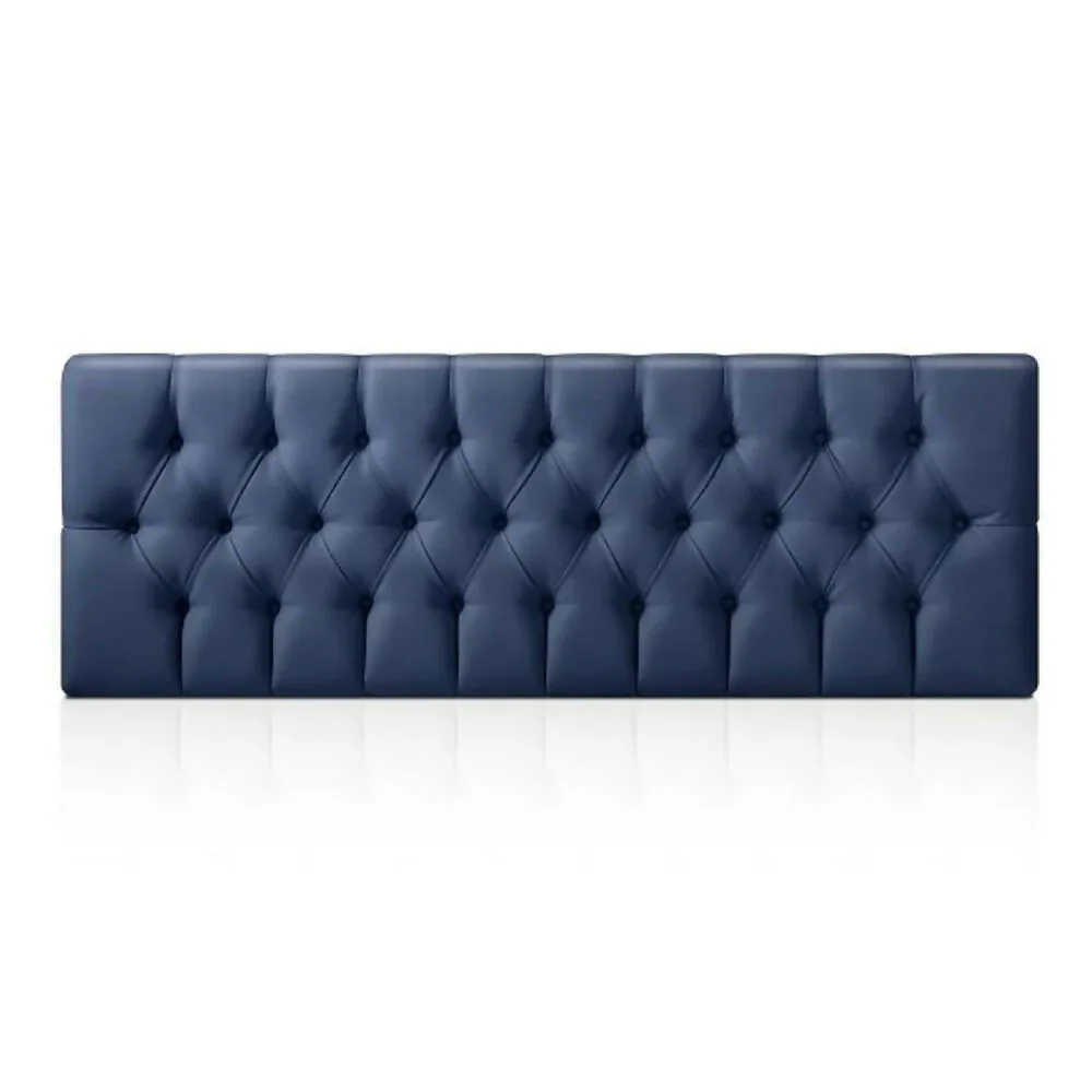 Cabecero King 200x60 Rombos Azul Sintetico - Imagen 2