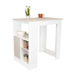 Barra de Cocina Atica, Blanco Duqueza y Capri, con un diseño moderno