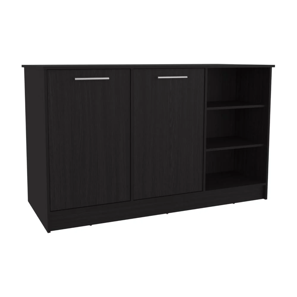 Barra de Cocina Ginger, Wengue, contiene tres entrepaños para guardar objetos de cocina ZF - Imagen 7