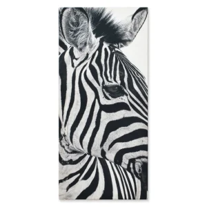 Cuadro Decorativo Cebra Fondo Blanco M 70x45 cm - Impresion en Tela