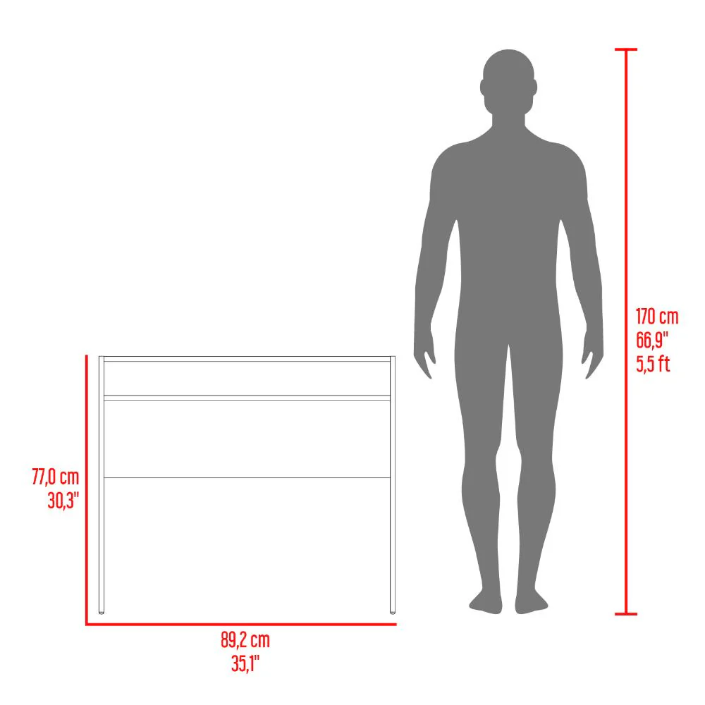 Escritorio Estelar, Roble Gris, Cuenta con un entrepaño - Imagen 9