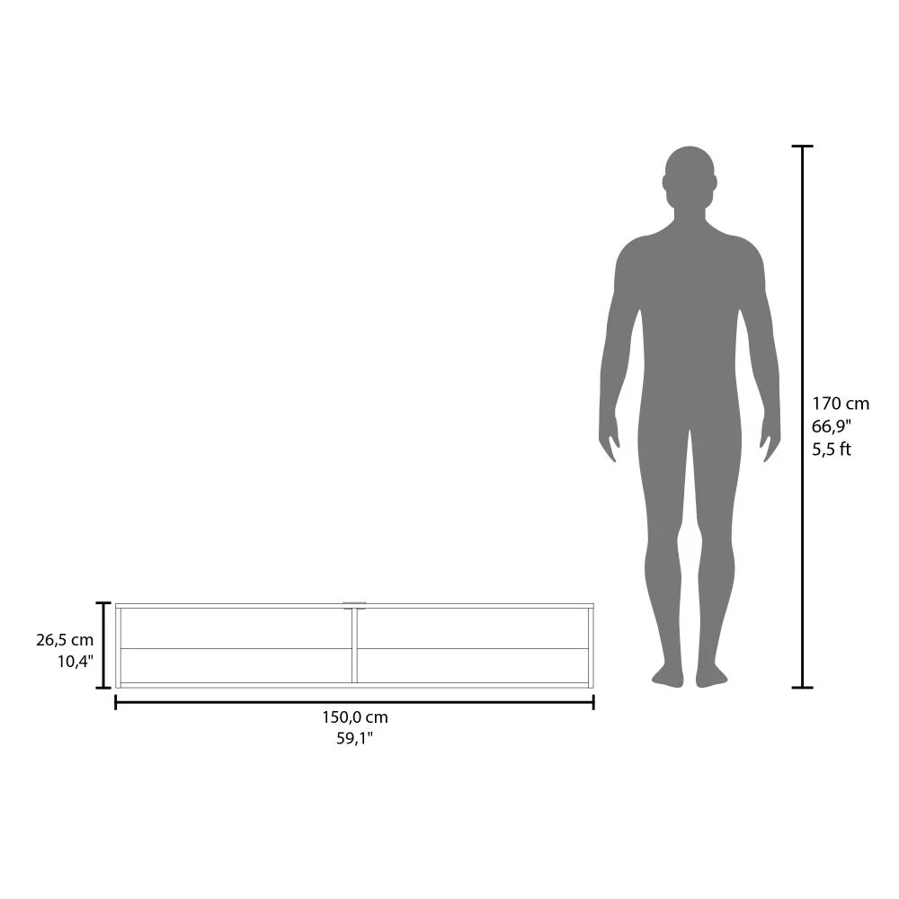 Repisa Flotante Kerin, Bardolino, con dos espacios para ubicar objetos ZF - Imagen 8