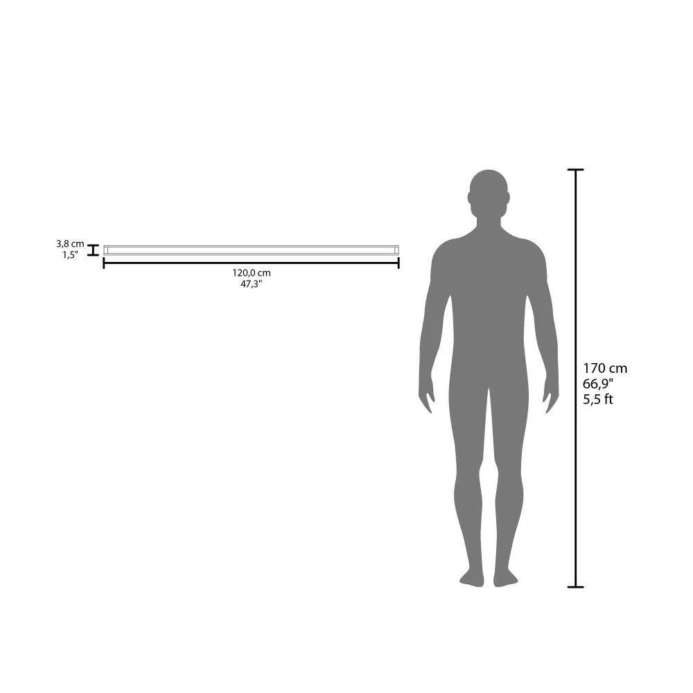 Repisa Flotante Shelf 120, Macadamia, con espacio para colocar objetos decorativos X2 unidades ZF - Imagen 6