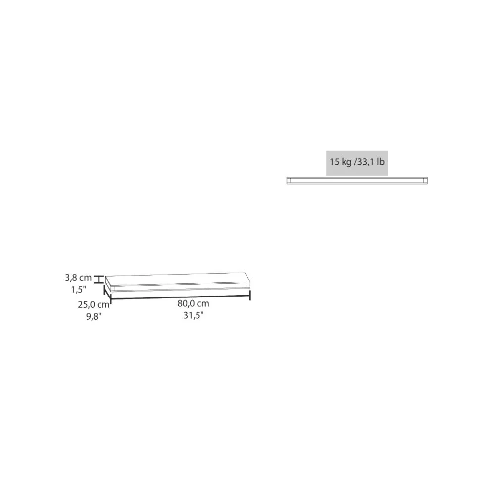 Repisa Flotante Maca X2, Canela, con espacio para ubicar objetos ZF - Imagen 8