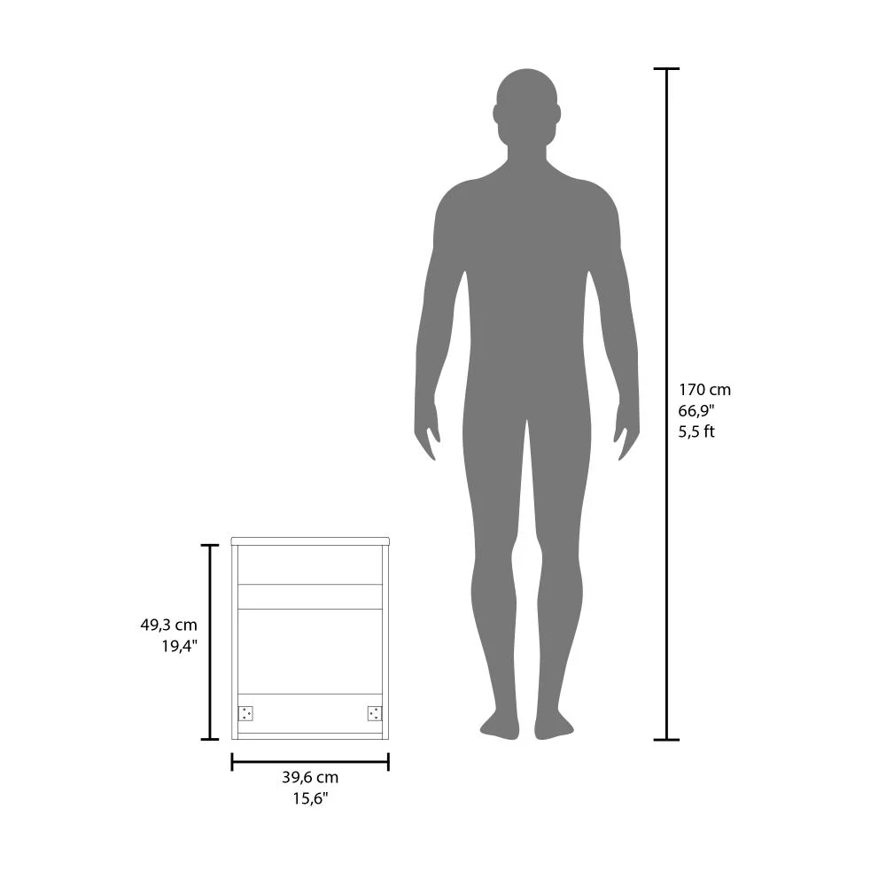 Mueble Para Lavamanos Furman, Wengue, Incluye Lavamanos Plastiglas Floresta 40 ZF - Imagen 7