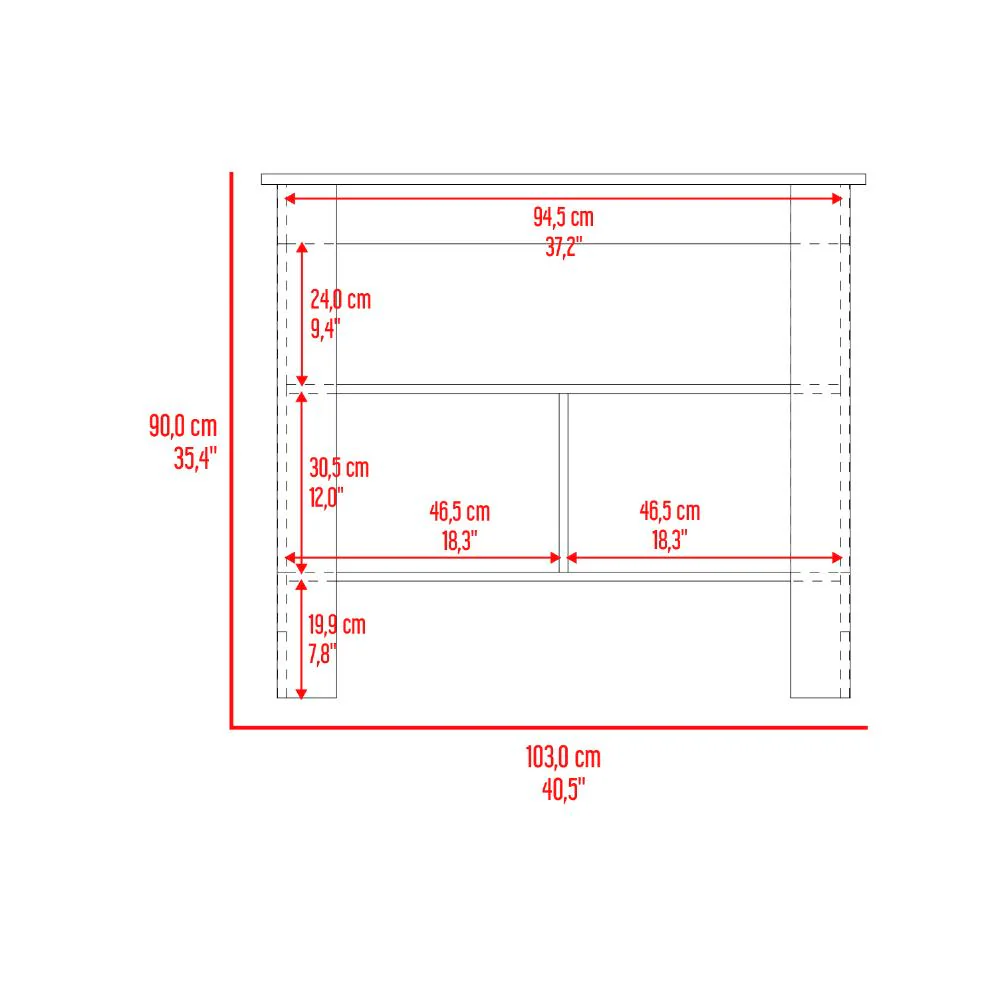 Barra de Cocina Burton, Blanco Duqueza y Cocoa, con amplia superficie en la mesa - Imagen 9