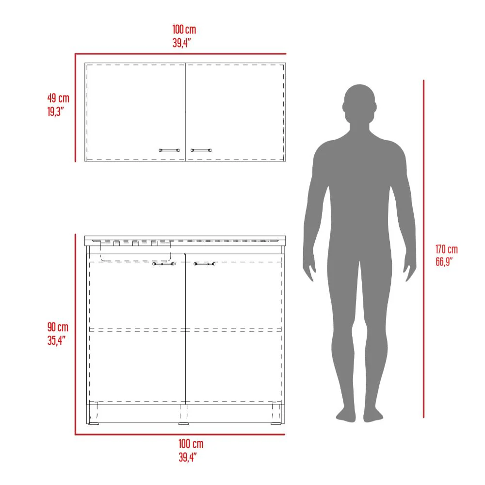 Cocina Integral Cantabria, Blanco Duqueza, Incluye Mesón Izquierdo ZF - Imagen 7
