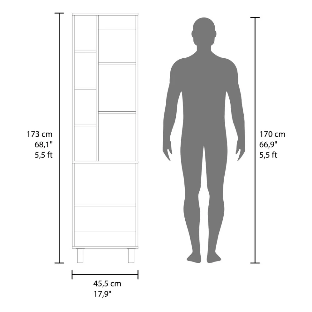 Alacena Stanton, Blanco Duqueza, con manijas metálicas y gran espacio de almacenamiento ZF - Imagen 7