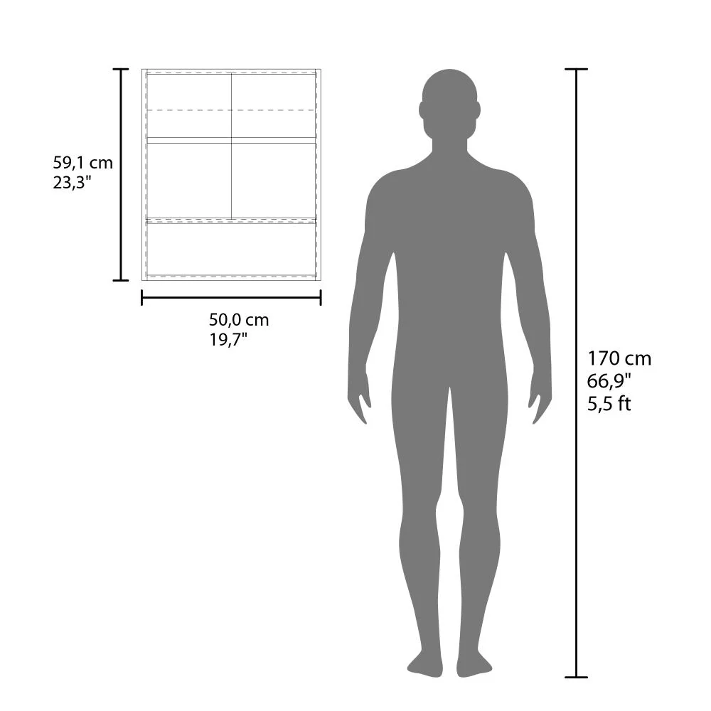 Gabinete de Baño Wanda, Blanco, con dos puertas y tres entrepaños ZF - Imagen 7