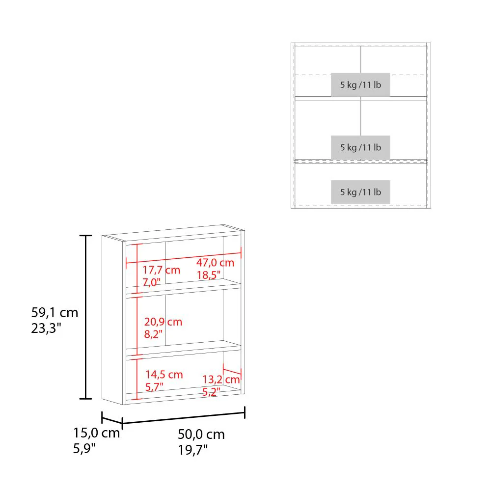 Gabinete de Baño Wanda, Blanco, con dos puertas y tres entrepaños ZF - Imagen 8