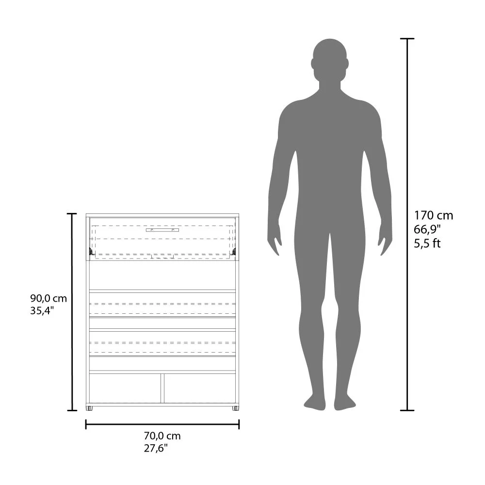 Zapatero Apina, Blanco, con dos entrepaños inclinados ZF - Imagen 7