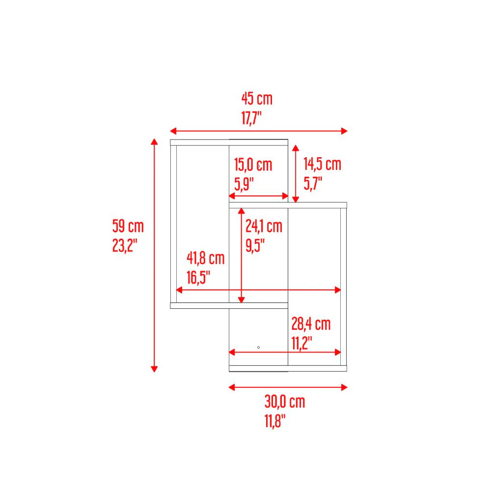 Repisa Space, Fresno Europeo y Wengue, con espacio para ubicar elementos decorativos - Imagen 7