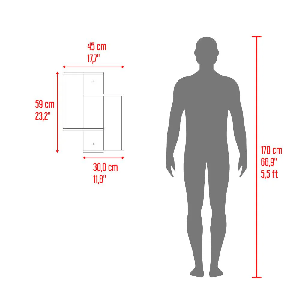 Repisa Space, Fresno Europeo y Wengue, con espacio para ubicar elementos decorativos - Imagen 8