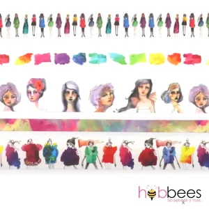 Washi Tape Rolls Faces  / 5 Cintas Adhesivas Washi