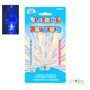 Flashing Candle Holder W/Candles / Porta Velas de Luz y Velitas #3