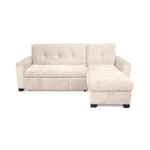 Sofa Cama en L Atlas 220x160x92 cm Izquierdo Beige
