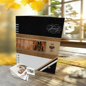 Álbum Family-02 (24cm x 32cm) Color Madera y Negro