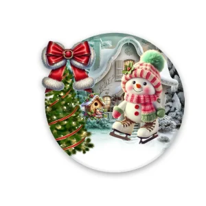 Set x 6 und Portavasos-NA-Nieve (10cm x 10,8cm) Color Blanco y Verde