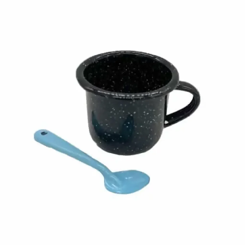 Combo peltre porta huevo esmaltado azul CHE1 - Imagen 2