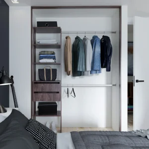 Closet Esencial 2 cajónes 4 Entrepaños 149x190cm, Chocolate