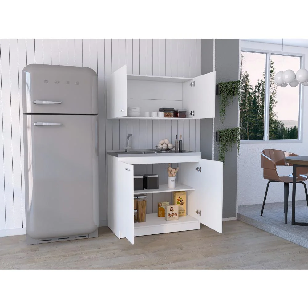 Cocina Integral Cantabria, Blanco Duqueza, Incluye Mesón Izquierdo ZF - Imagen 4