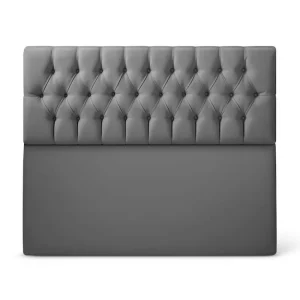 Cabecero Queen 160x60+55 Rombos Gris Sintetico