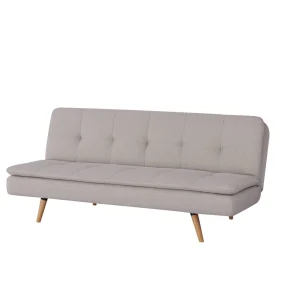 Sofá Cama Kabul, Gris, con Estructura de Madera y Tela 100% Poliéster