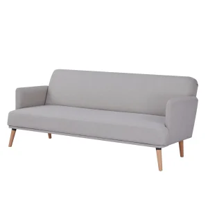 Sofá Cama Saruma, Gris, con Estructura de Madera y Tela 100% Poliéster