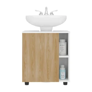 Mueble Para Lavamanos Pascuale, Blanco Duqueza y Fresno Europeo, No incluye Lavamanos